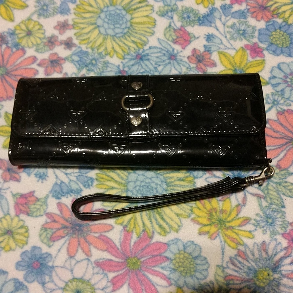 Roxy Brand Faux Patten Leather Clutch